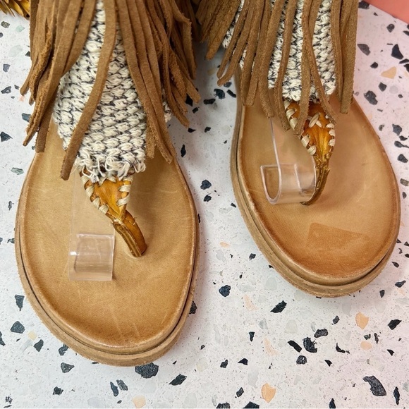 NEW Karma Of Charme x Free People Women’s Boho Fringe Tassel Sandals Sz 40 - Picture 2 of 7